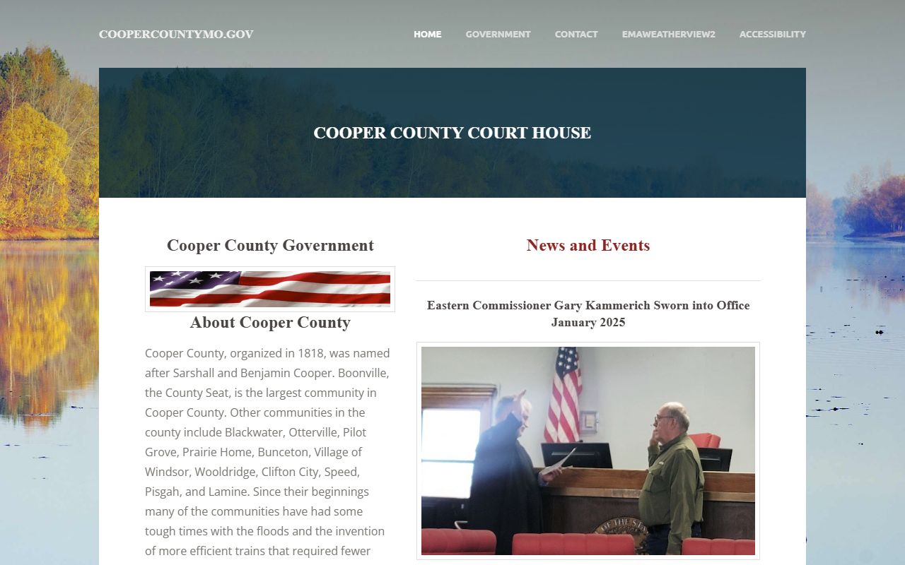 Cooper County Missouri government website and birth records vital records information