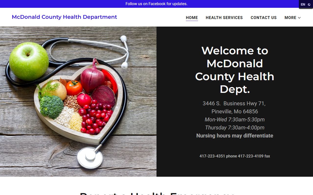 McDonald County Missouri birth records health department in Pineville