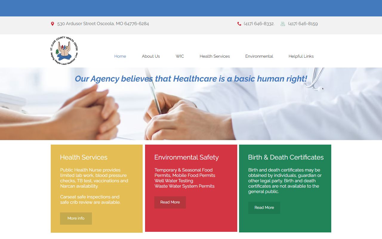 St. Francois County Health Center Missouri birth records and vital records services