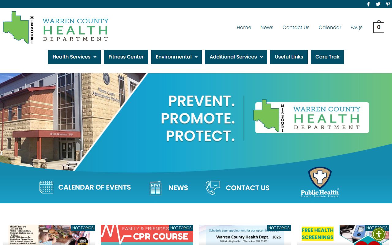 Warren County Missouri birth records health department Warrenton MO vital records services